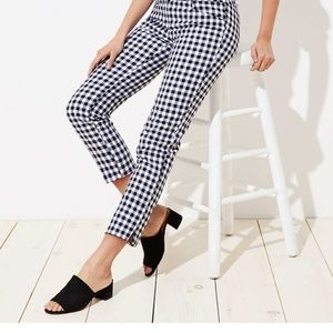 NEW Loft Gingham Riviera Pants in Julie Fit